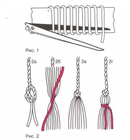 Вязание декоративного шнура с кистью