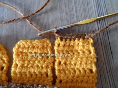 Вязание коврика "плетенка"