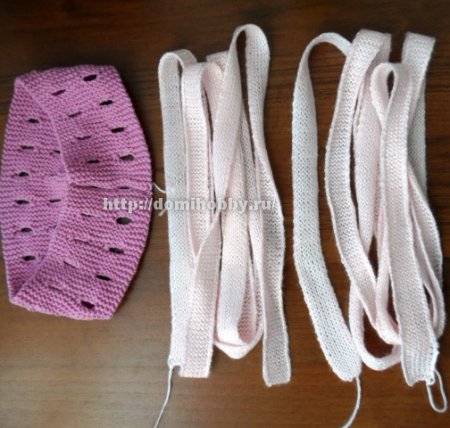 Вязание повязки на голову с накладными косами