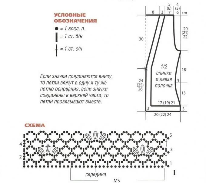 Вязание женского жилета крючком схема и описание Вязание женского жилета крючком схема и описание