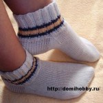 описание вязания носков спицами