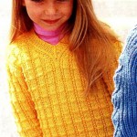 вязаный свитер для девочки