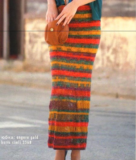 Длинная цветная юбка