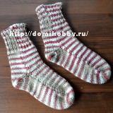 Вязание носков на двух спицах