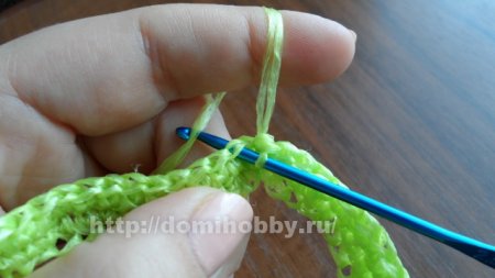 Вязание мочалки варежки крючком