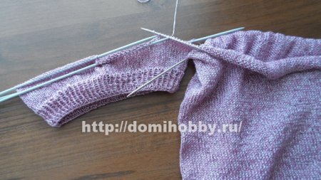 Вязание спицами кофточки без швов