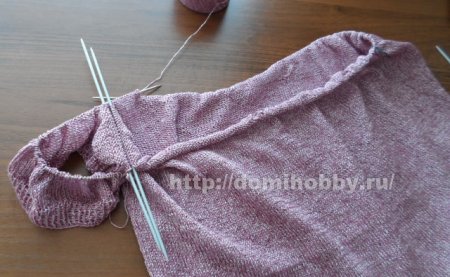 Вязание спицами кофточки без швов