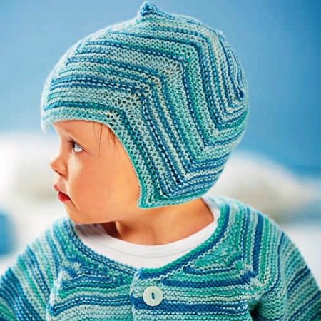 Вязание шапочки и кофты для малыша