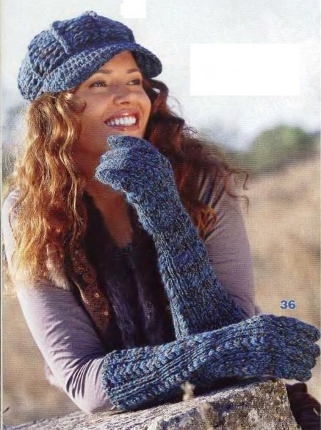 Вязание кепи и перчаток