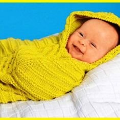 Вязаный спальный мешок для малыша