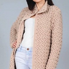 Схема вязанного пальто спицами для женщин