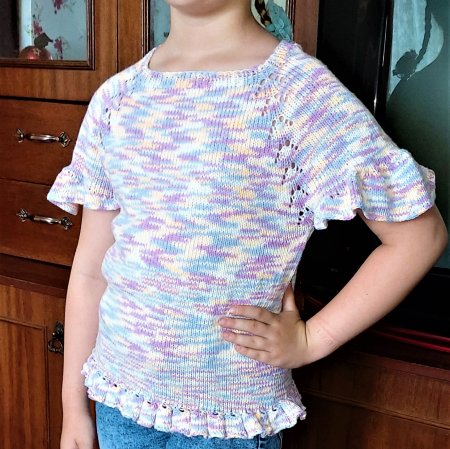 Вязание кофточки для девочки 7 лет с рукавами-крылышками